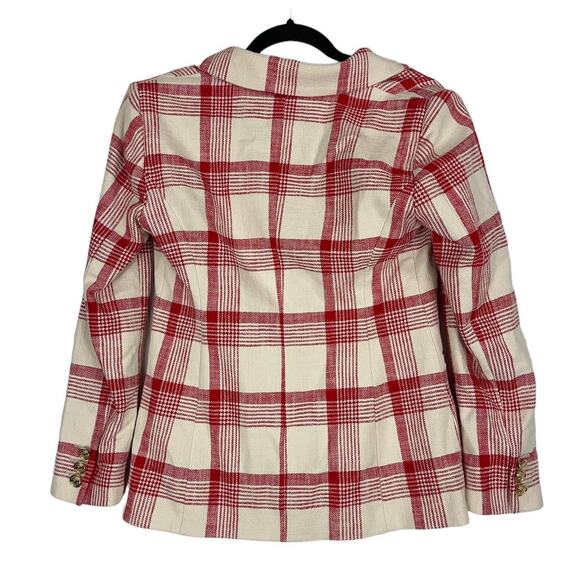 Marella Womens size 8 blazer red Derris basketweave jacket - Picture 3 of 5